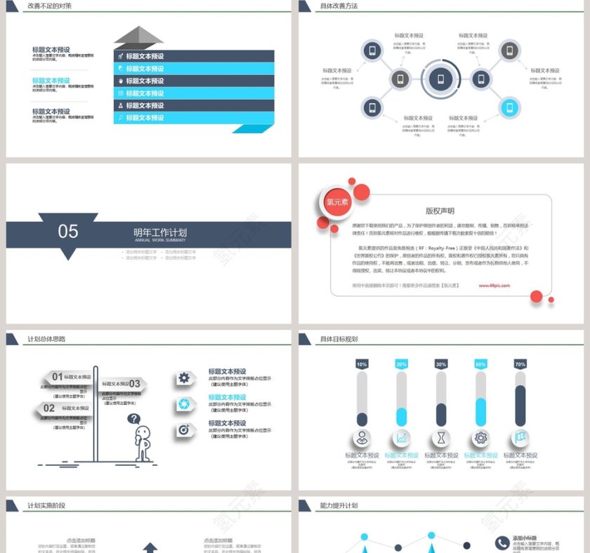 蓝色简洁大气财务总结报告ppt第5张