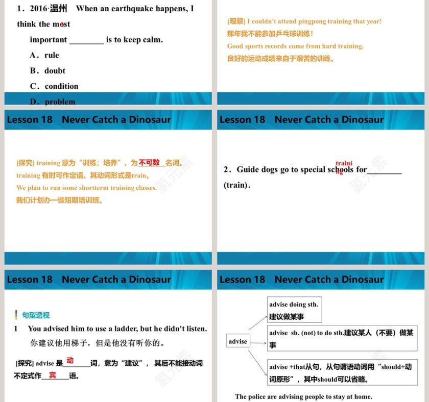 Never Catch a Dinosaur-Unit 3  Safety 教育培训行业PPT模板第3张