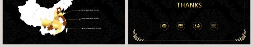 高端黑金边框广告设计PPT模板第6张