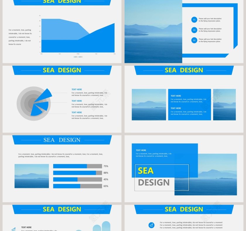 欧美风极简约PPT模板第2张