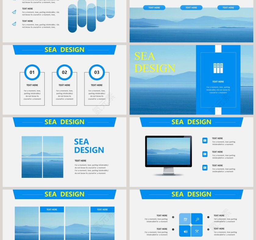 欧美风极简约PPT模板第3张