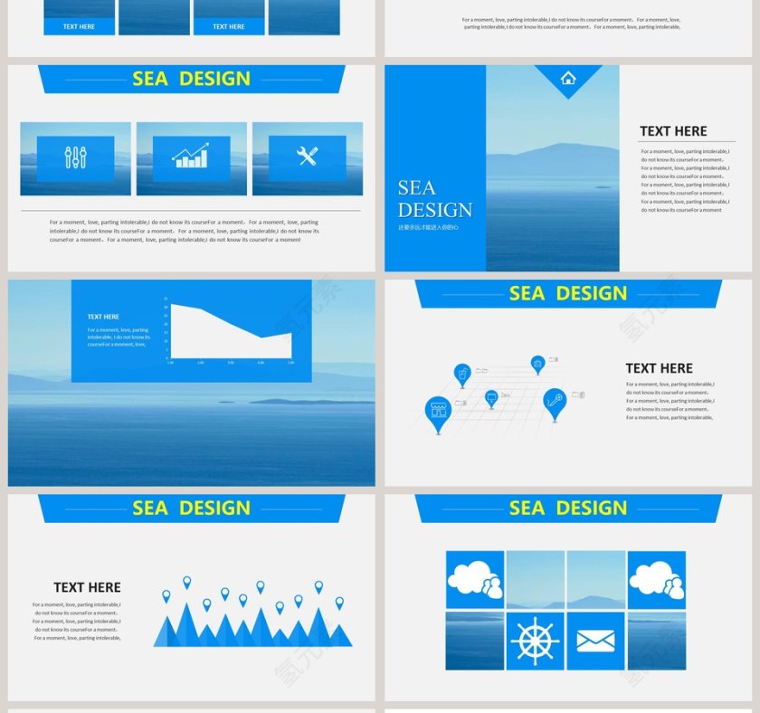 欧美风极简约PPT模板第4张