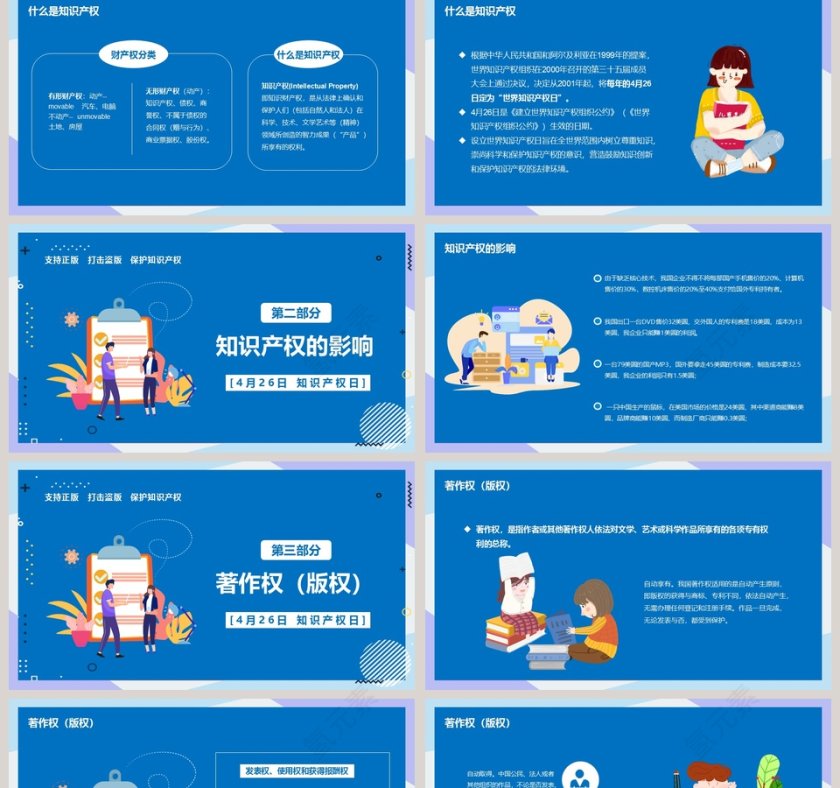 简约清新知识产权日宣传策划PPT第2张