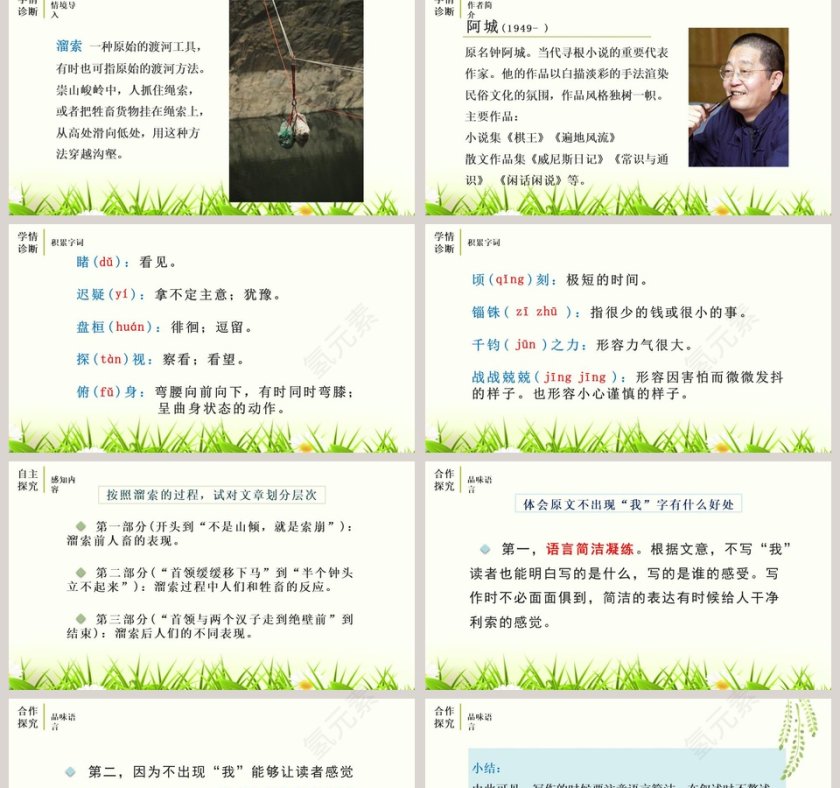 课文解析溜索语文课件PPT第2张