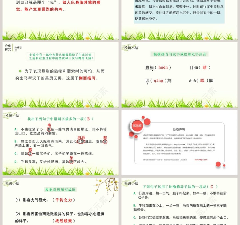 课文解析溜索语文课件PPT第3张