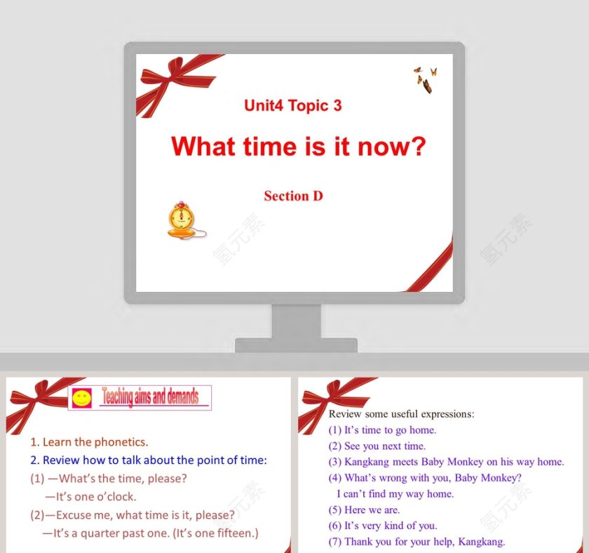 What time isit nowSection D教学ppt课件第1张