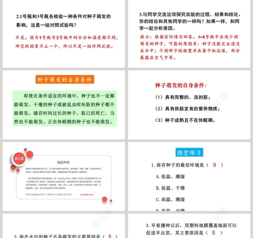 第二章 被子植物的一生-种子的萌发教学ppt课件第5张