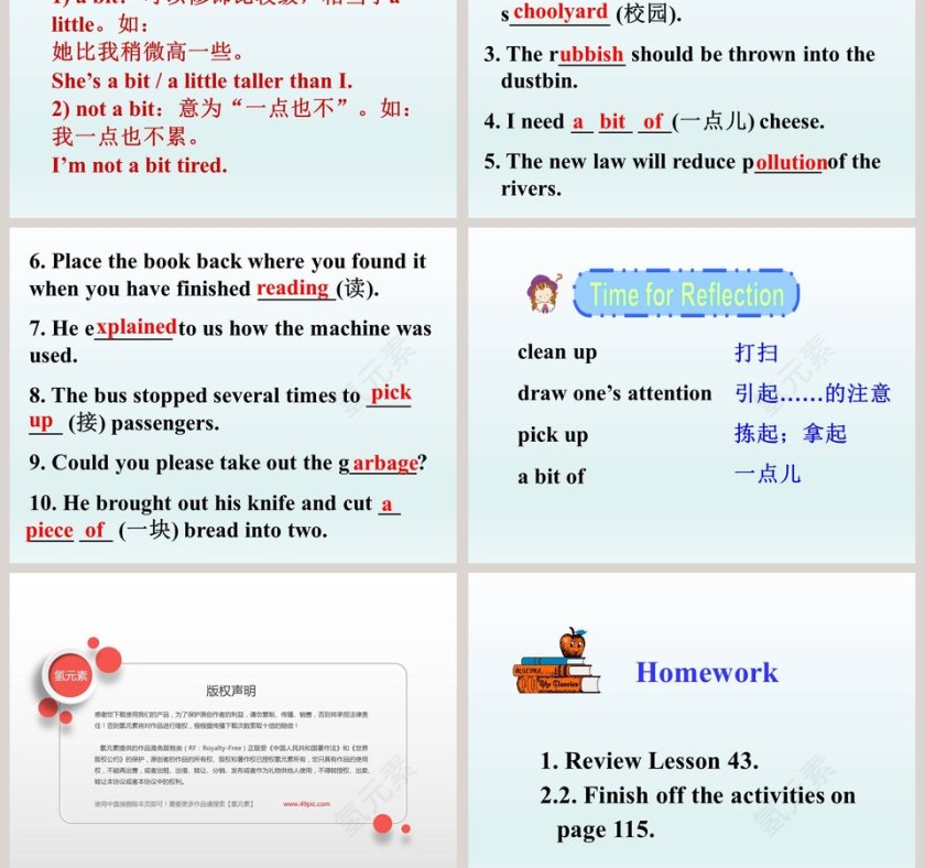 Lets Clean Up-Unit 8 Save our world - 环保教育培训PPT模板第5张