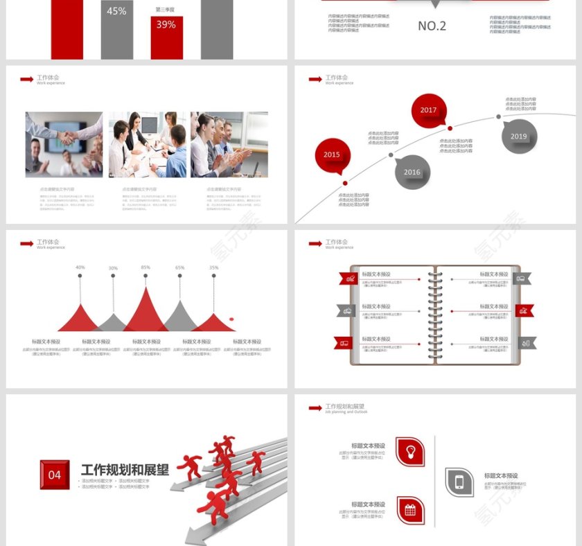 简约述职报告PPT模版第4张