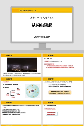 九年级物理沪粤版PPT模板大全