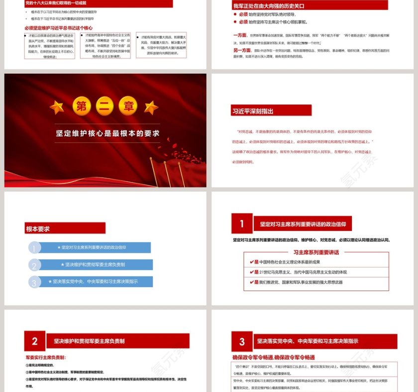 党政党建十九大共筑中国梦全面建设小康社会PPT模板第3张