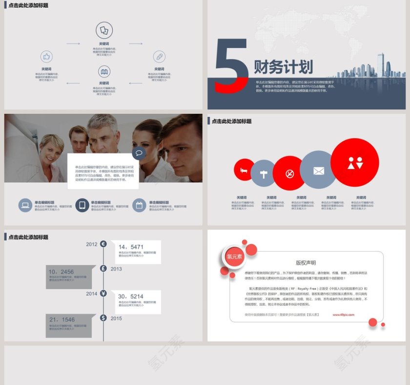 互联网商业创业项目计划书PPT模板第5张