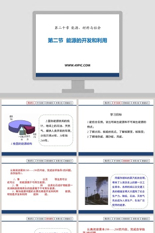 第二节  能源的开发和利用-第二十章  能源材料与社会教学ppt课件