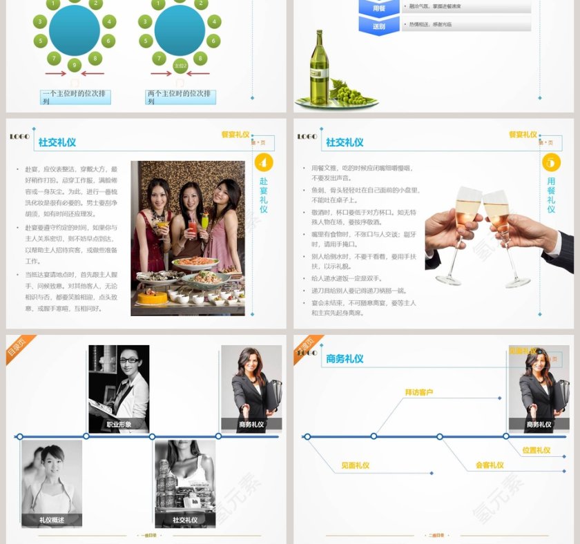 员工入职培训实用礼仪培训PPT模板第13张