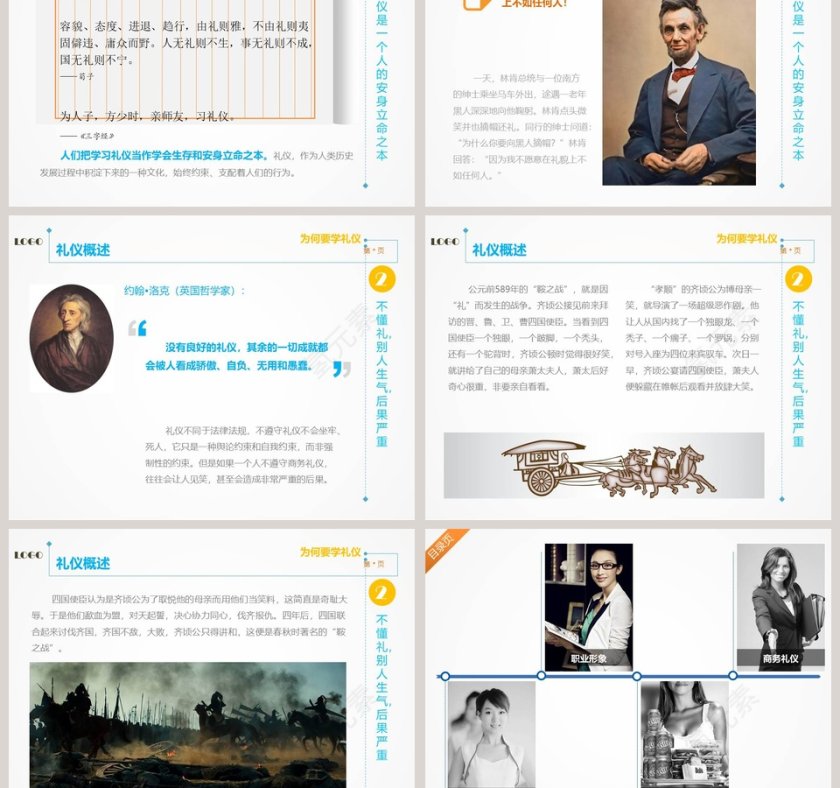员工入职培训实用礼仪培训PPT模板第3张