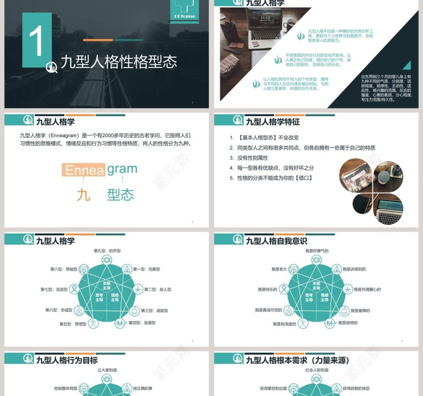 黑白简约清新九型人格培训第2张