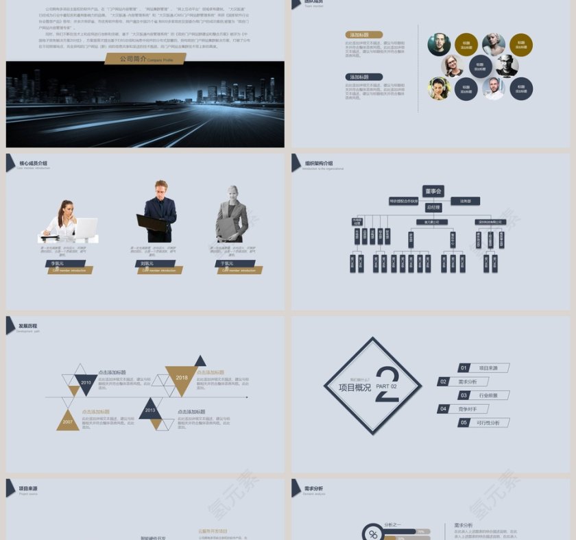 极简商业融资创业计划书PPT模板第2张
