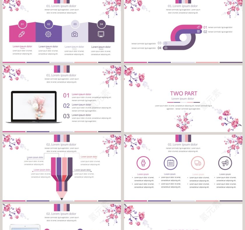小清新简约通用模板第2张