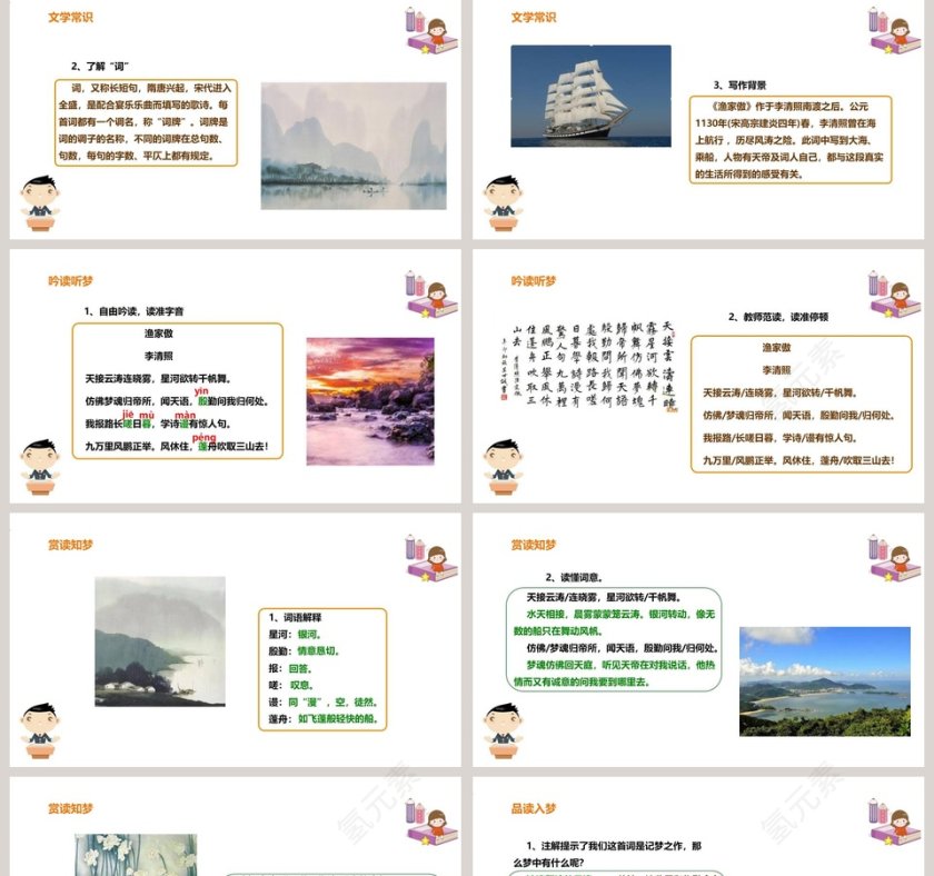 课文解析八年级上册渔家傲语文课件PPT第2张