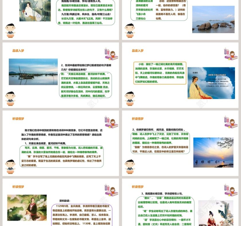 课文解析八年级上册渔家傲语文课件PPT第3张