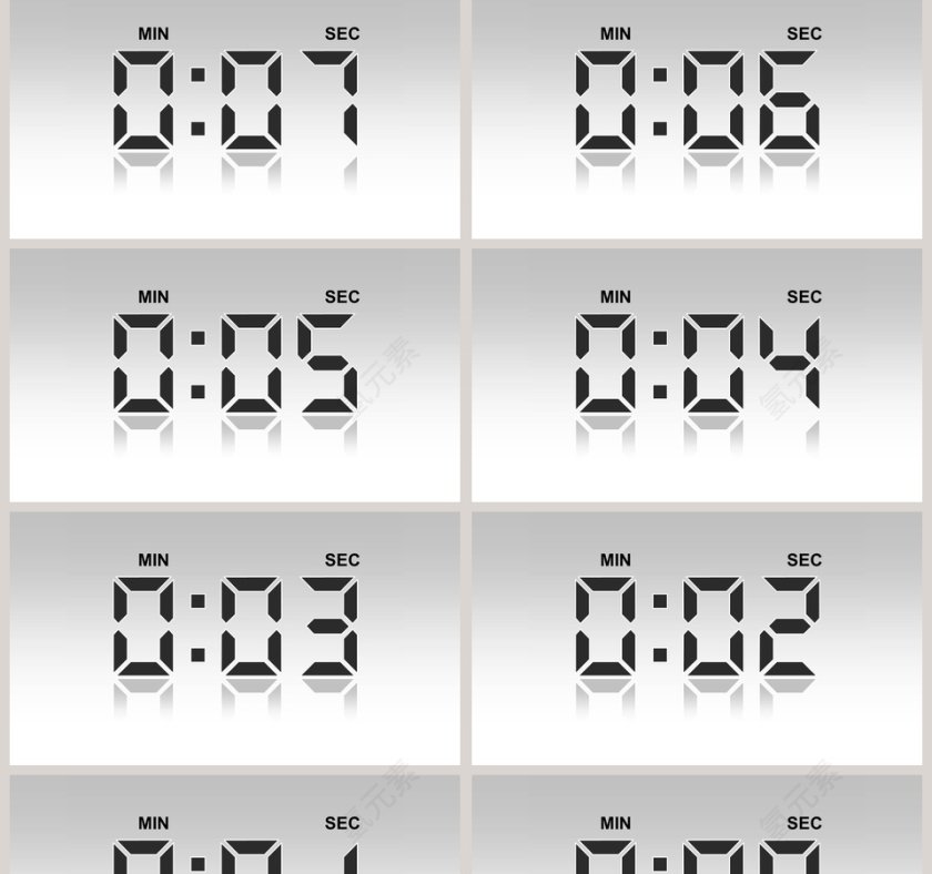 白色简约时钟风格开幕开场倒计时第2张
