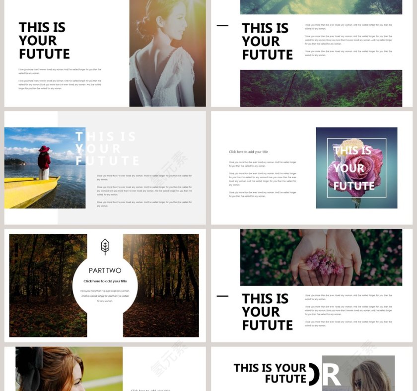 高端杂志风画册风ppt模板第2张