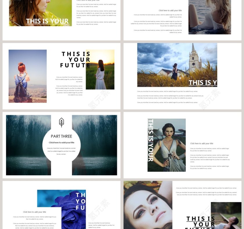 高端杂志风画册风ppt模板第3张