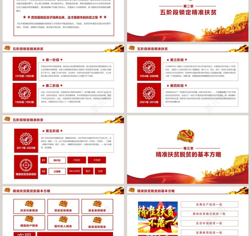 精准扶贫ppt精准脱困PPT模板第3张
