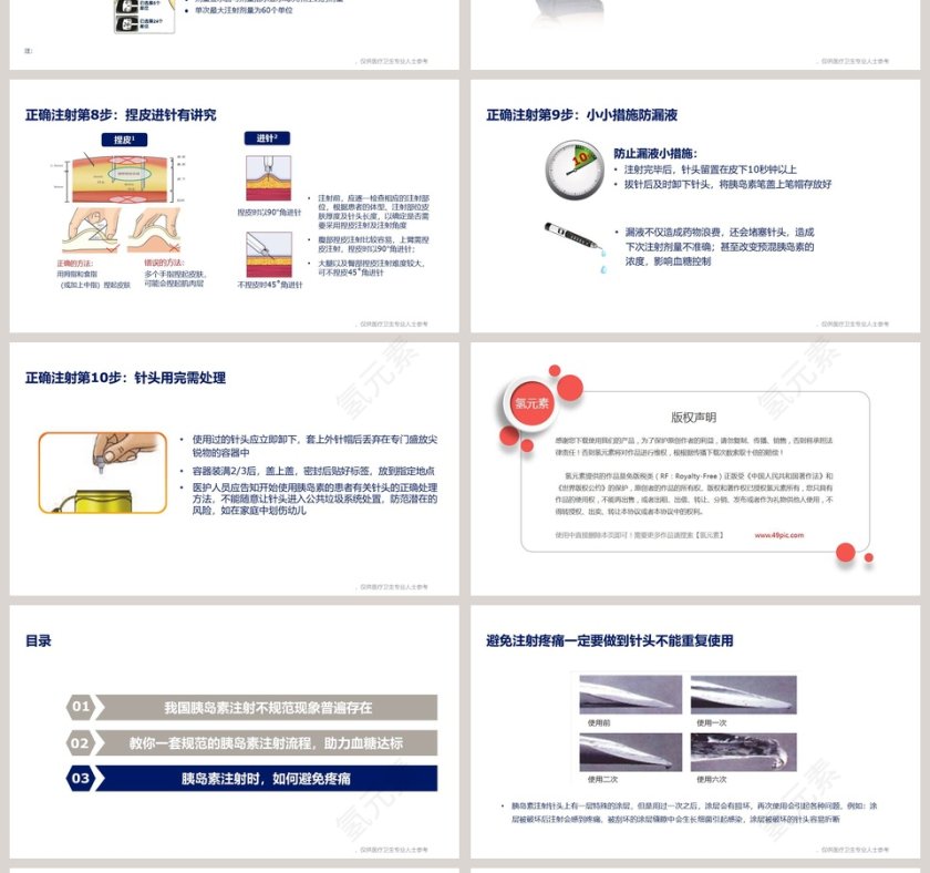 正确注射胰岛素包含要素ppt模板第4张