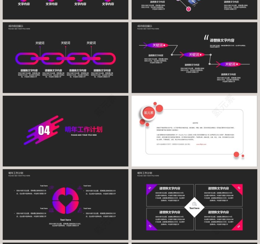 项目汇报工作总结PPT模板第4张