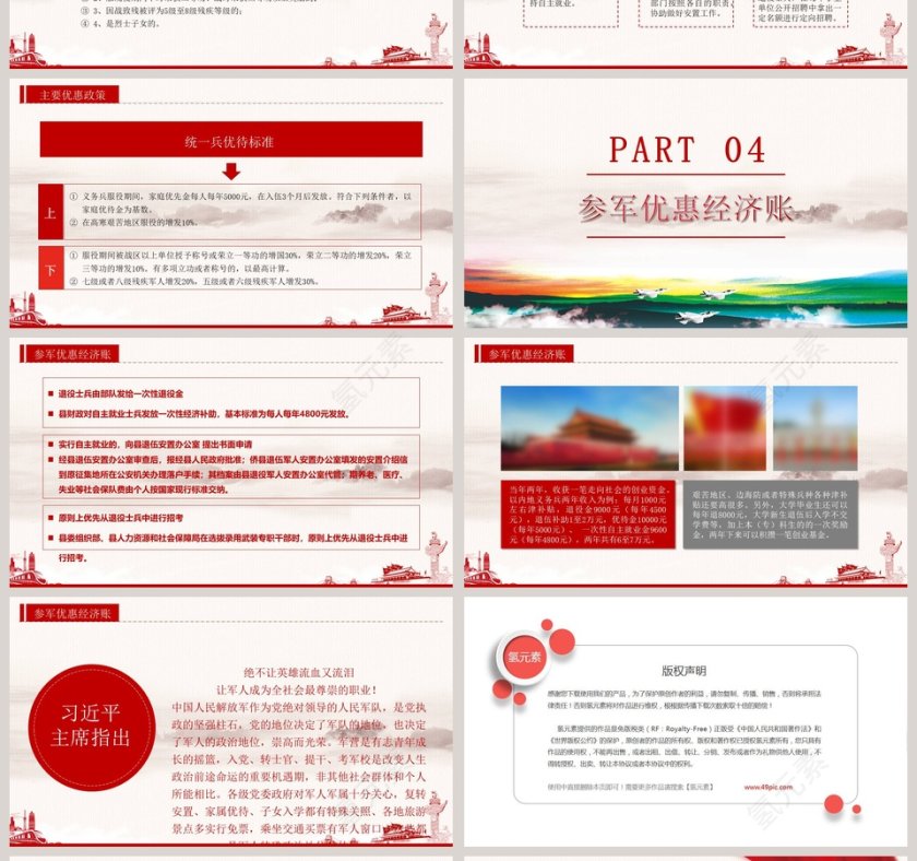 依法服兵役参军我光荣征兵宣传PPT模板第4张