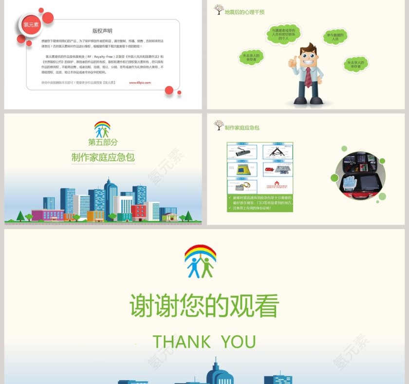 防震减灾应急知识宣传活动儿童抗震防灾PPT模板第5张