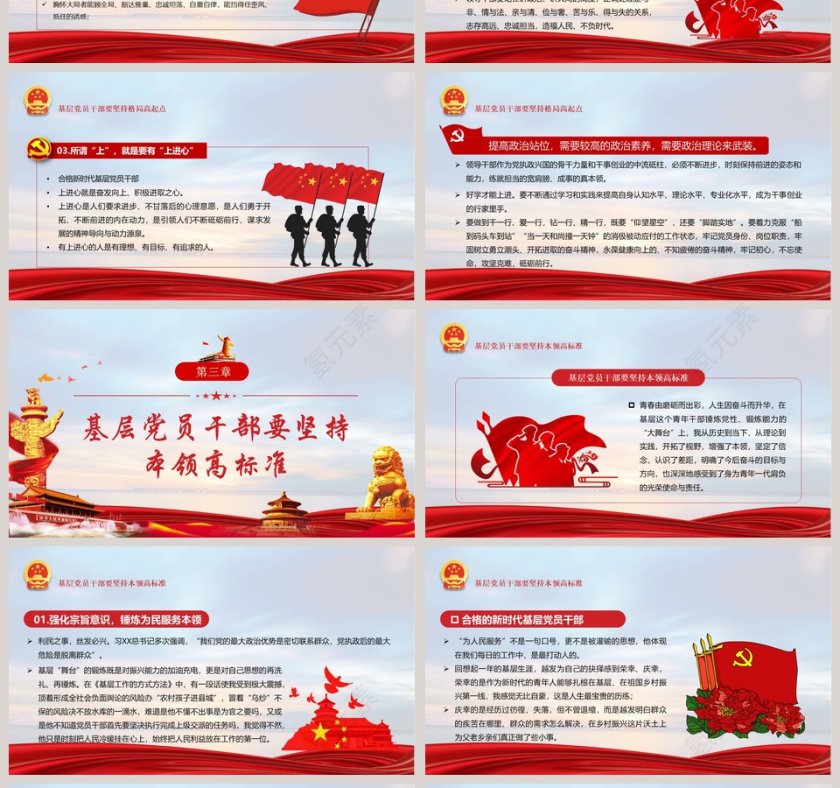 坚持“四高”凝聚力做合格的新时代基层党员干部PPT模板第4张