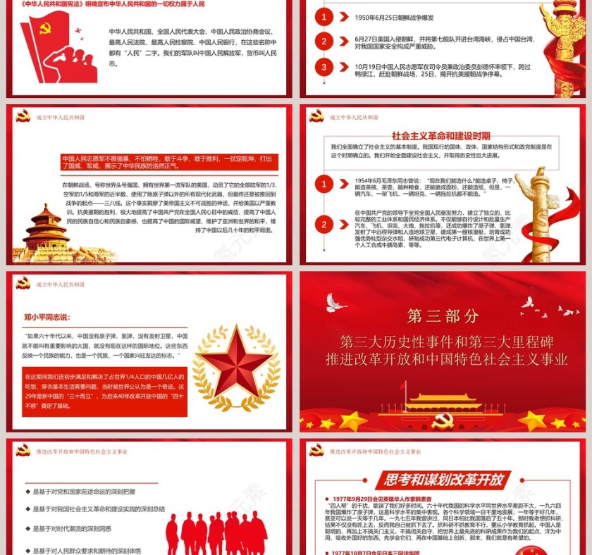 热烈庆祝中国共产党成立100周年专题党课PPT模板第3张