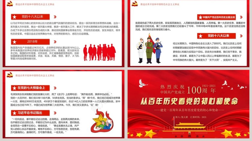 热烈庆祝中国共产党成立100周年专题党课PPT模板第5张