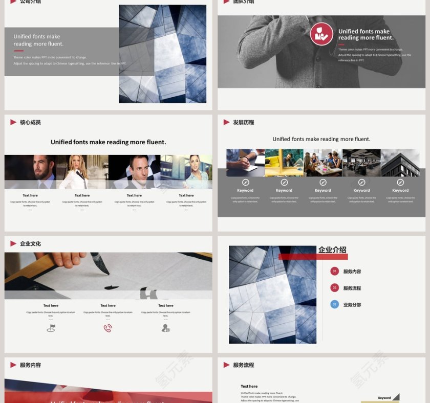 高端商务企业宣传PPT模板第2张