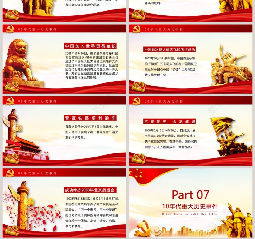 建国70周年的重大事件ppt第7张