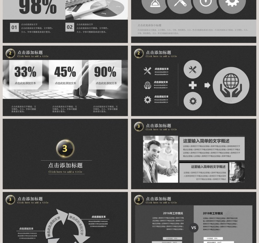 高端金色仿真汇报PPT第3张