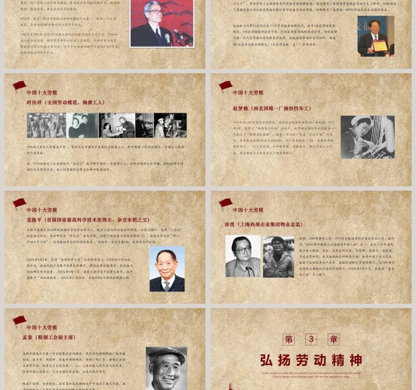 五一劳动节介绍主题班会PPT模板第3张