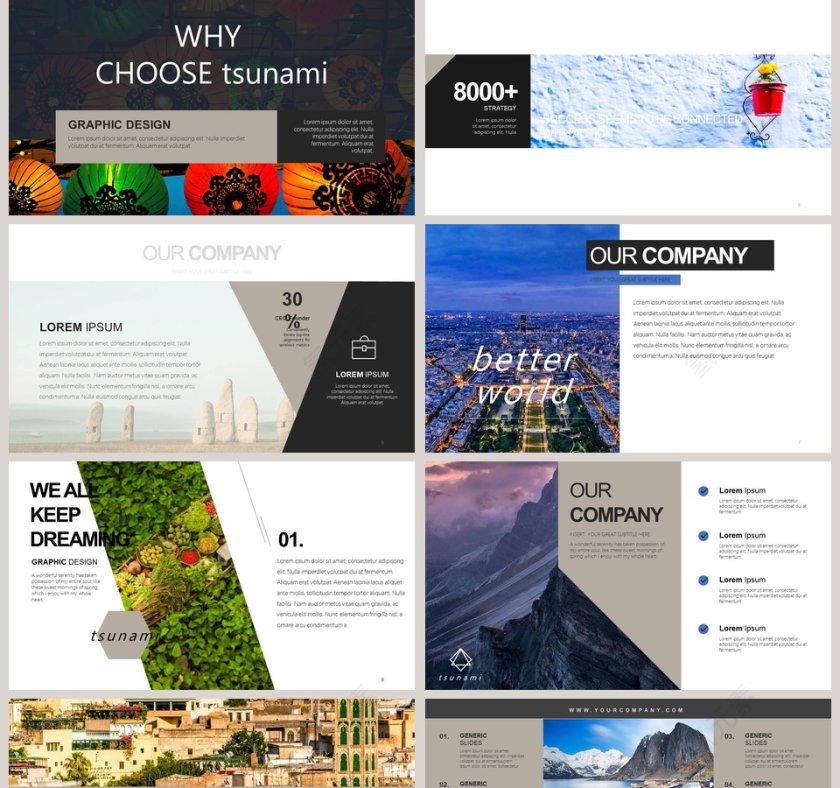 旅游画册PPT模板第2张