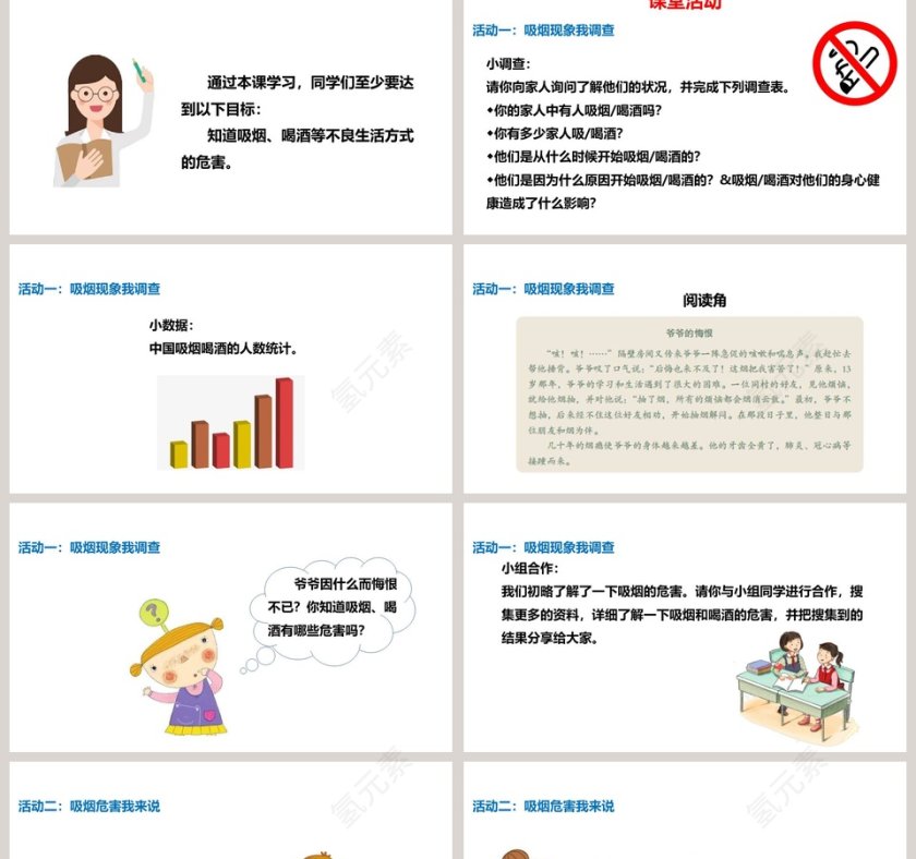 教育培训行业第一单元 面对成长中的新问题PPT模板第2张