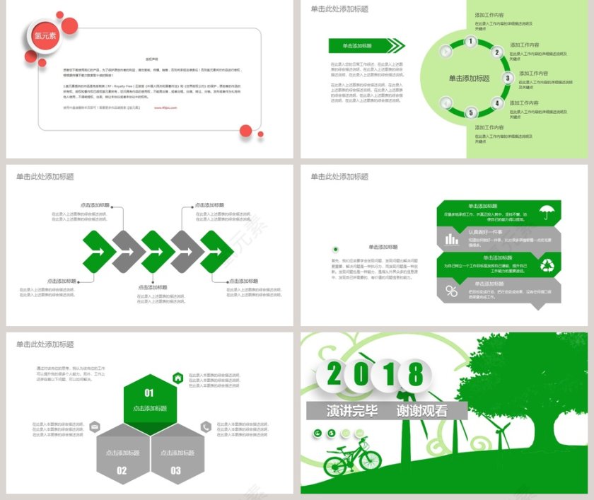 绿色环保低碳动态PPT模版环境保护PPT第5张