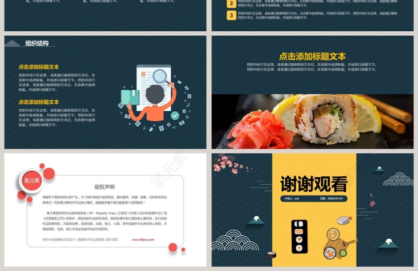 日式美食类计划书PPT 第4张
