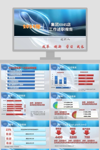 汽车行业通用述职PPT模板