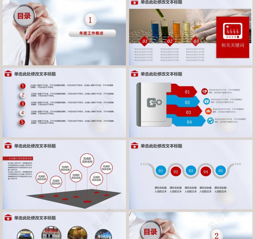 医院年度工作总结PPT第2张