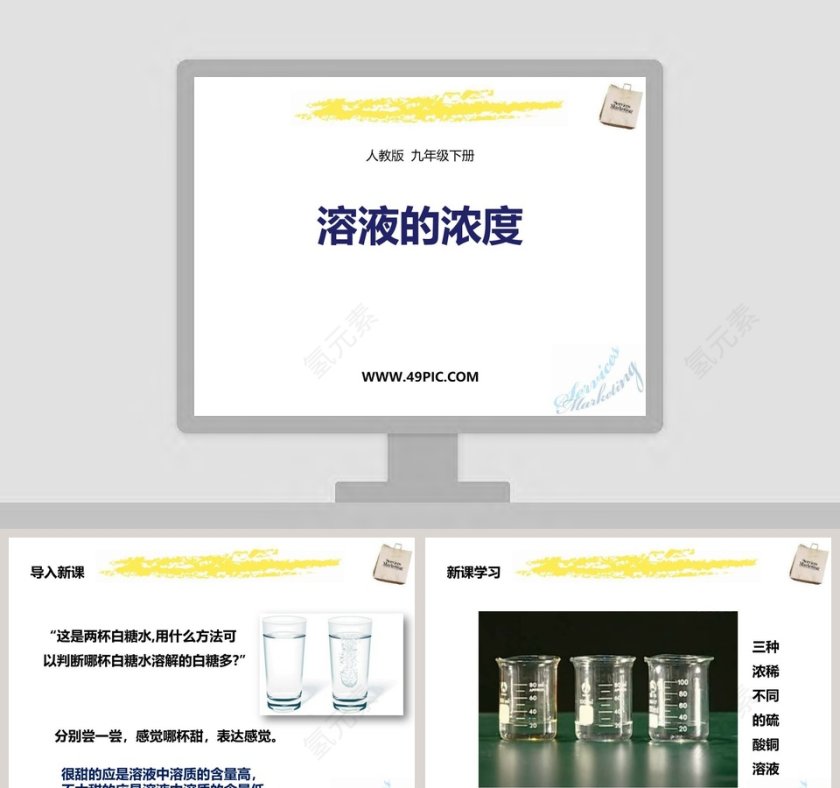 人教版  九年级下册-溶液的浓度教学ppt课件第1张