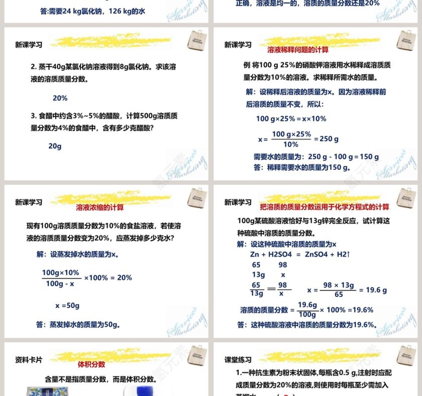 人教版  九年级下册-溶液的浓度教学ppt课件第4张