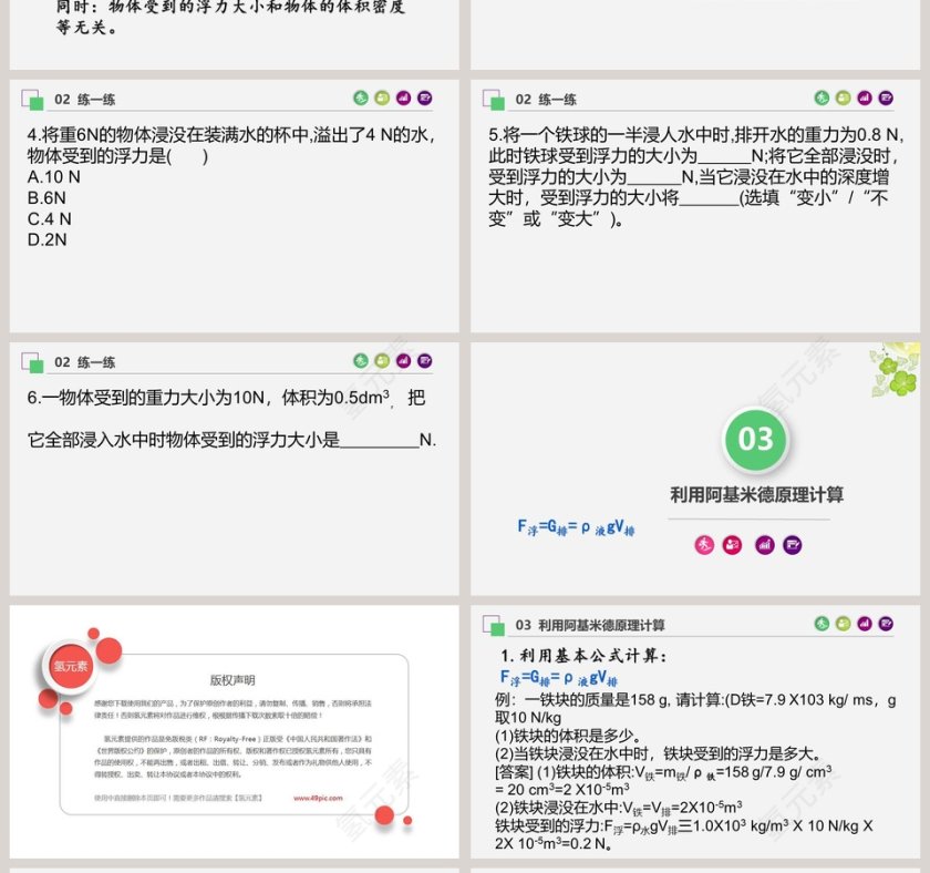 -阿基米德原理教学ppt课件第4张