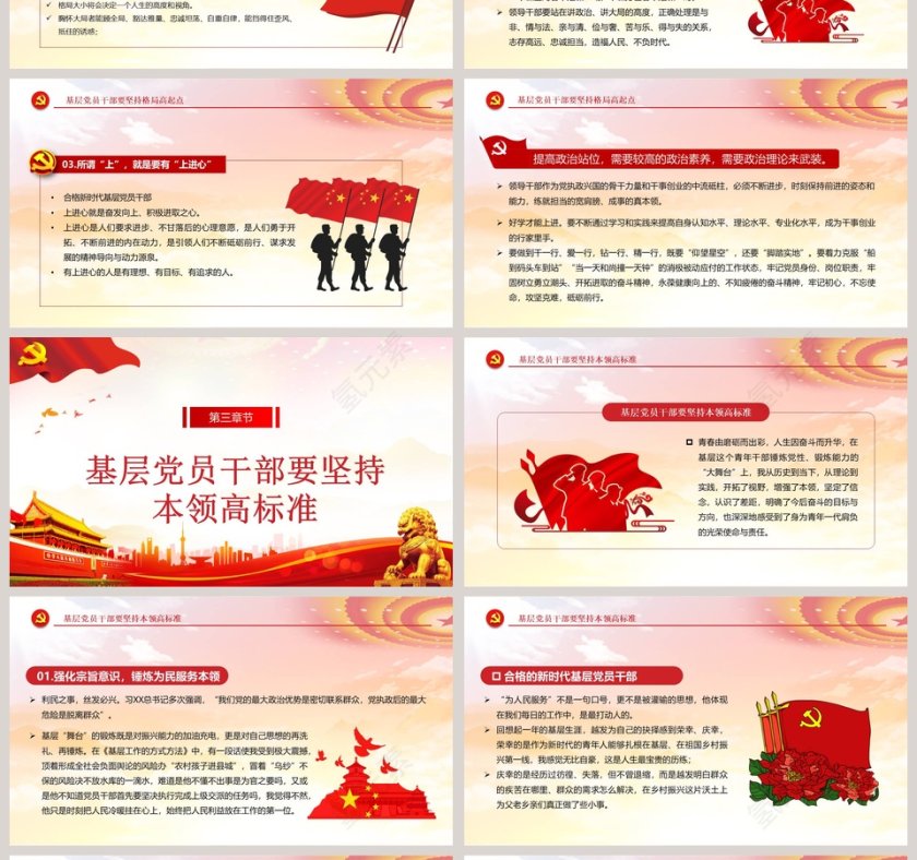 坚持“四高”凝聚力做合格共产党员PPT模板第4张
