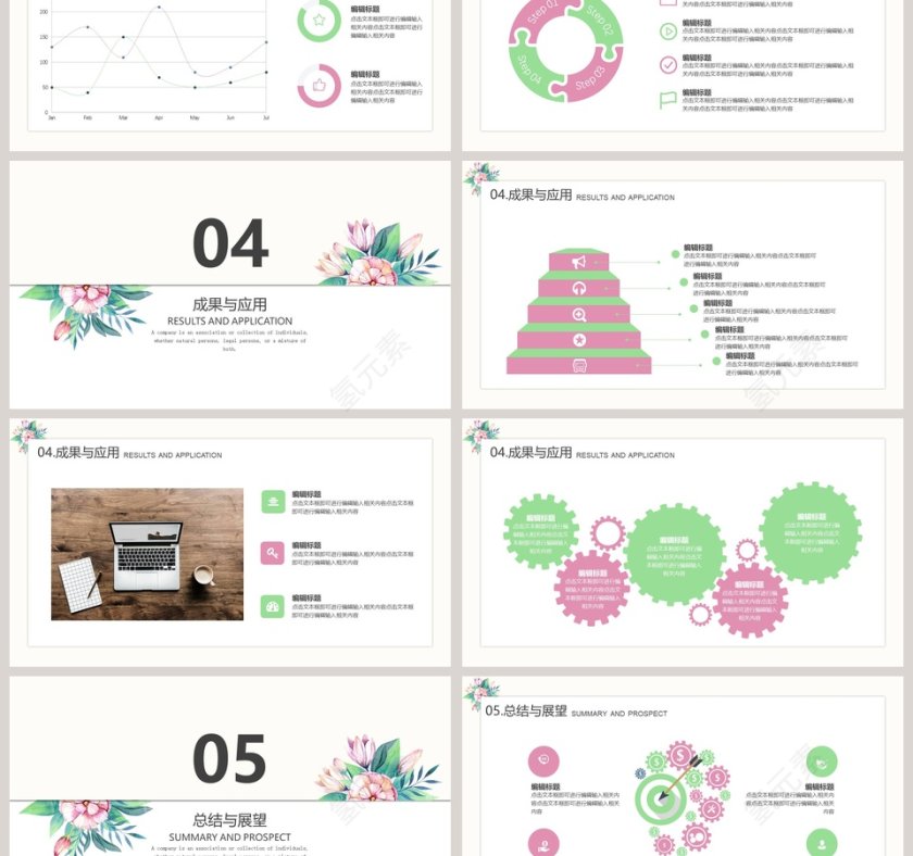 小清新风格论文答辩PPT第3张